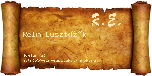 Rein Euszták névjegykártya